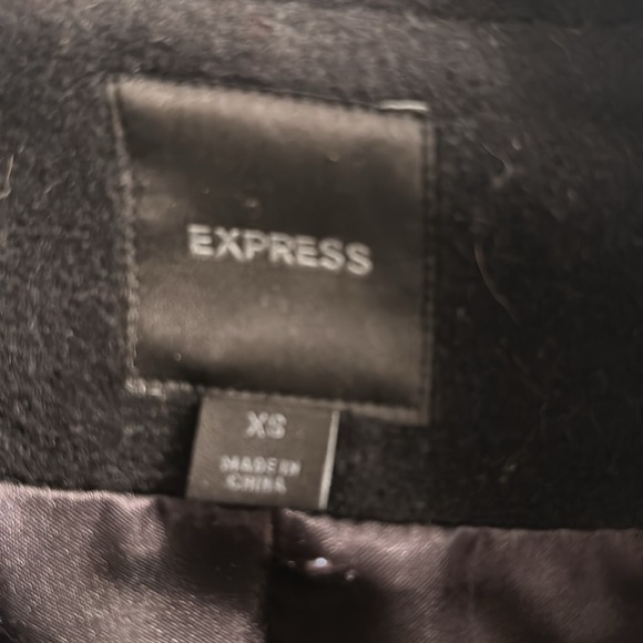 Express Wool Trench Coat black size XS - Picture 3 of 9
